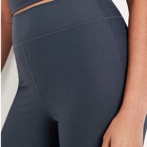 Old Navy High-Waisted PowerSoft Rib Flare Leggings (Cream Color)